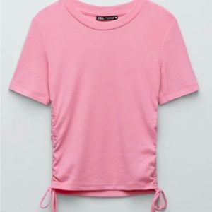 Pink Zara Ribbed Top